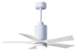 42 Inch Patricia-5-blade ceiling fan. Multiple finish options to choose from.