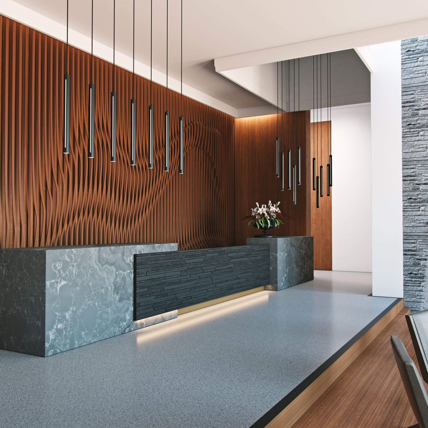 24 Inch CCT LED Duo-Light Cylinder Pendant