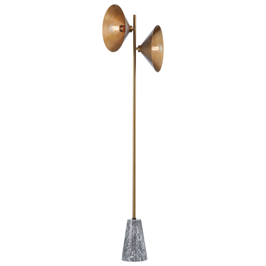 Bash Floor Lamp with PATINA BRASS Finish