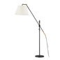NAVIN Floor Lamp with PATINA BRASS/TEXTURED BLACK Finish