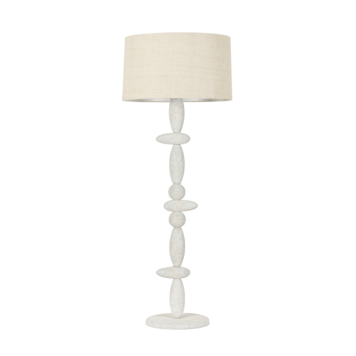 CULLEN Floor Lamp with VINTAGE GOLD LEAF/CERAMIC GYPSUM CLAY Finish