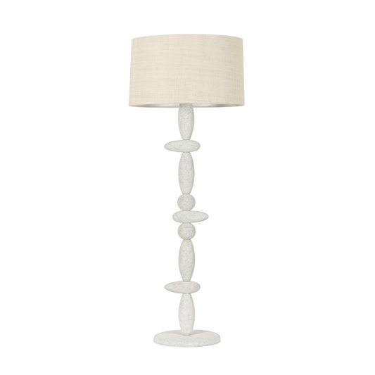 CULLEN Floor Lamp with VINTAGE GOLD LEAF/CERAMIC GYPSUM CLAY Finish