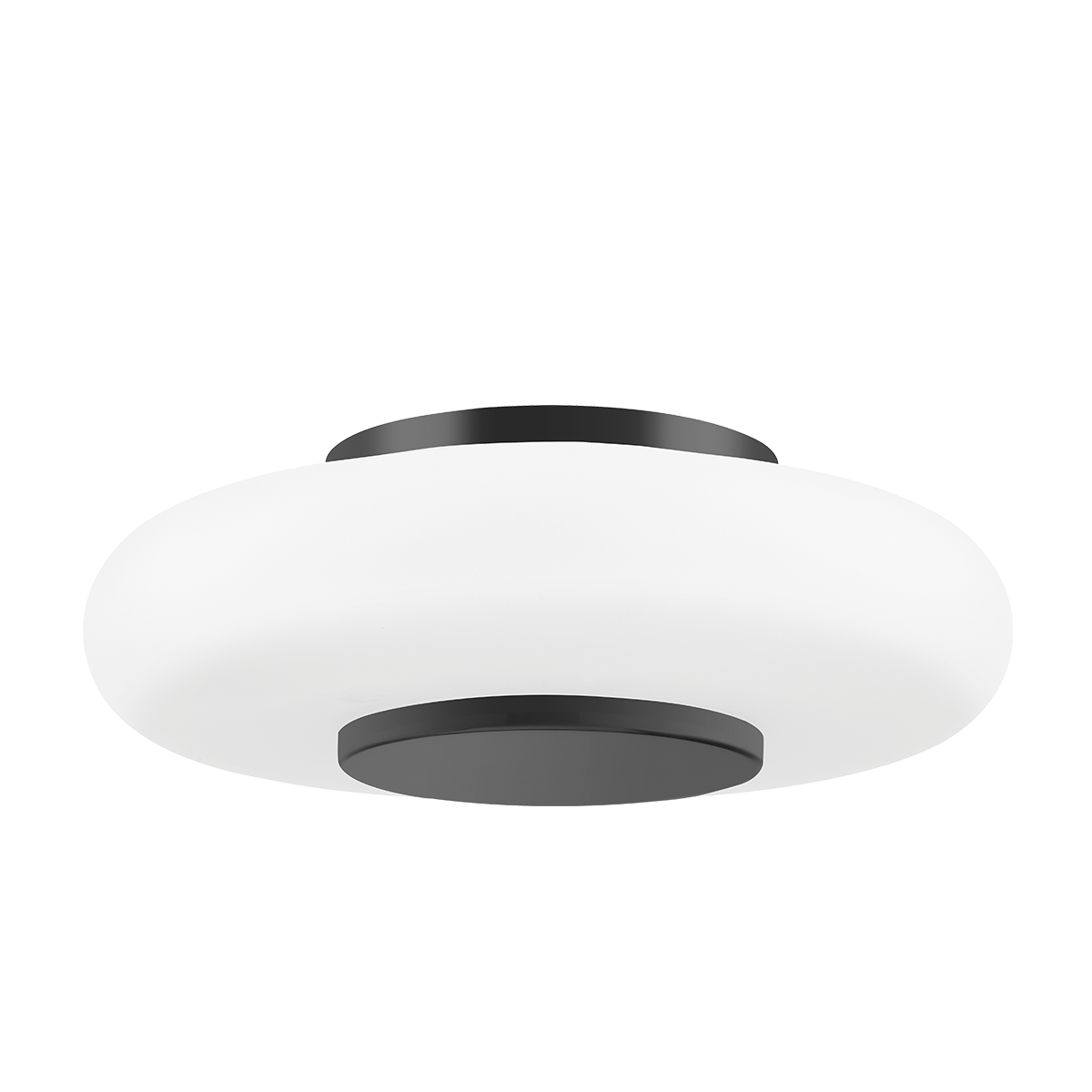 Blyford Flush Mount with Black Nickel Finish