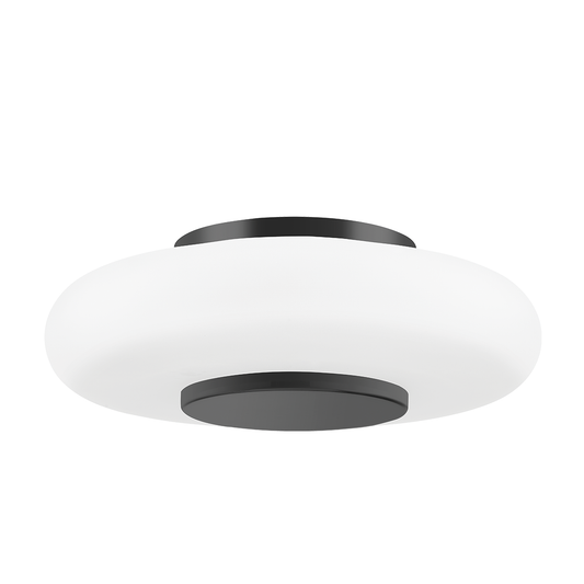 Blyford Flush Mount with Black Nickel Finish