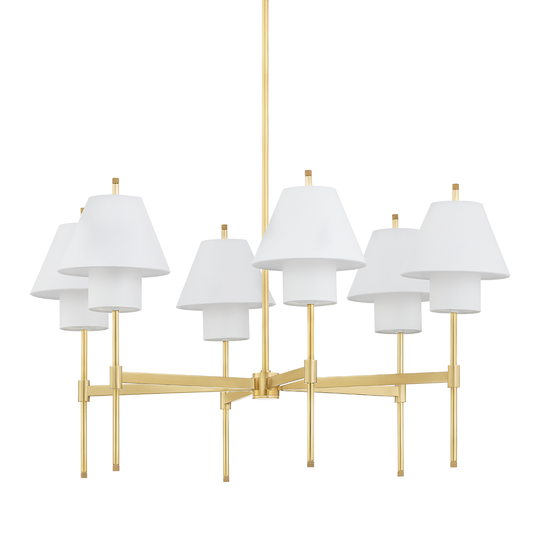 Glenmoore Chandelier with Aged Brass Finish