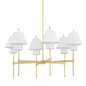 Glenmoore Chandelier with Aged Brass Finish