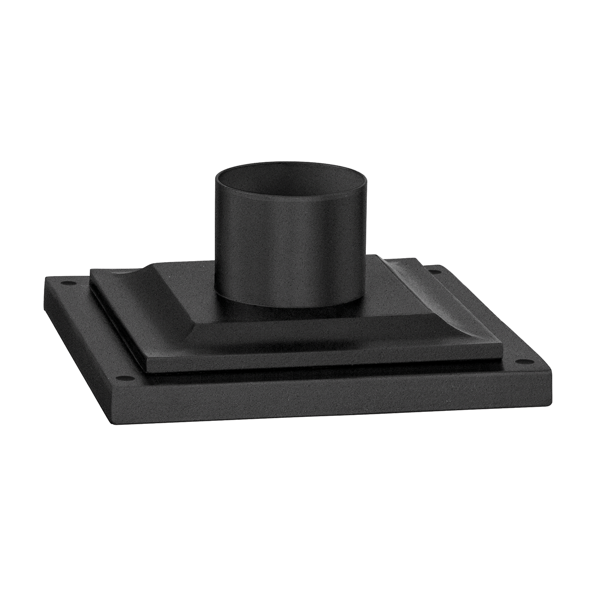 Textured Black Square Pier Mount with TEXTURED BLACK Finish