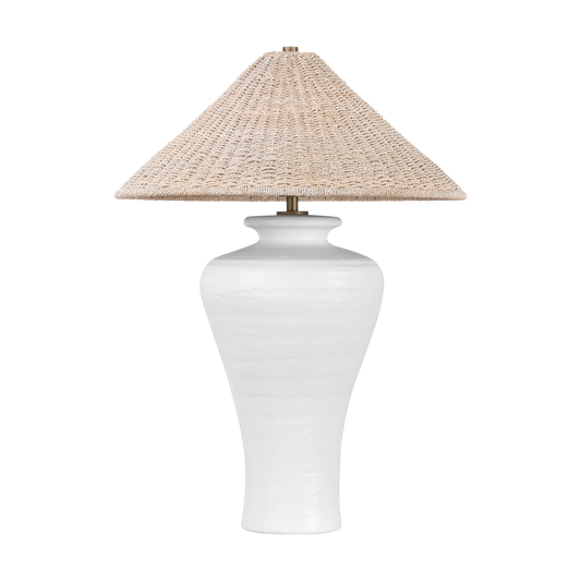 Pezante TABLE LAMP with Patina Brass/Ceramic Loft White Finish