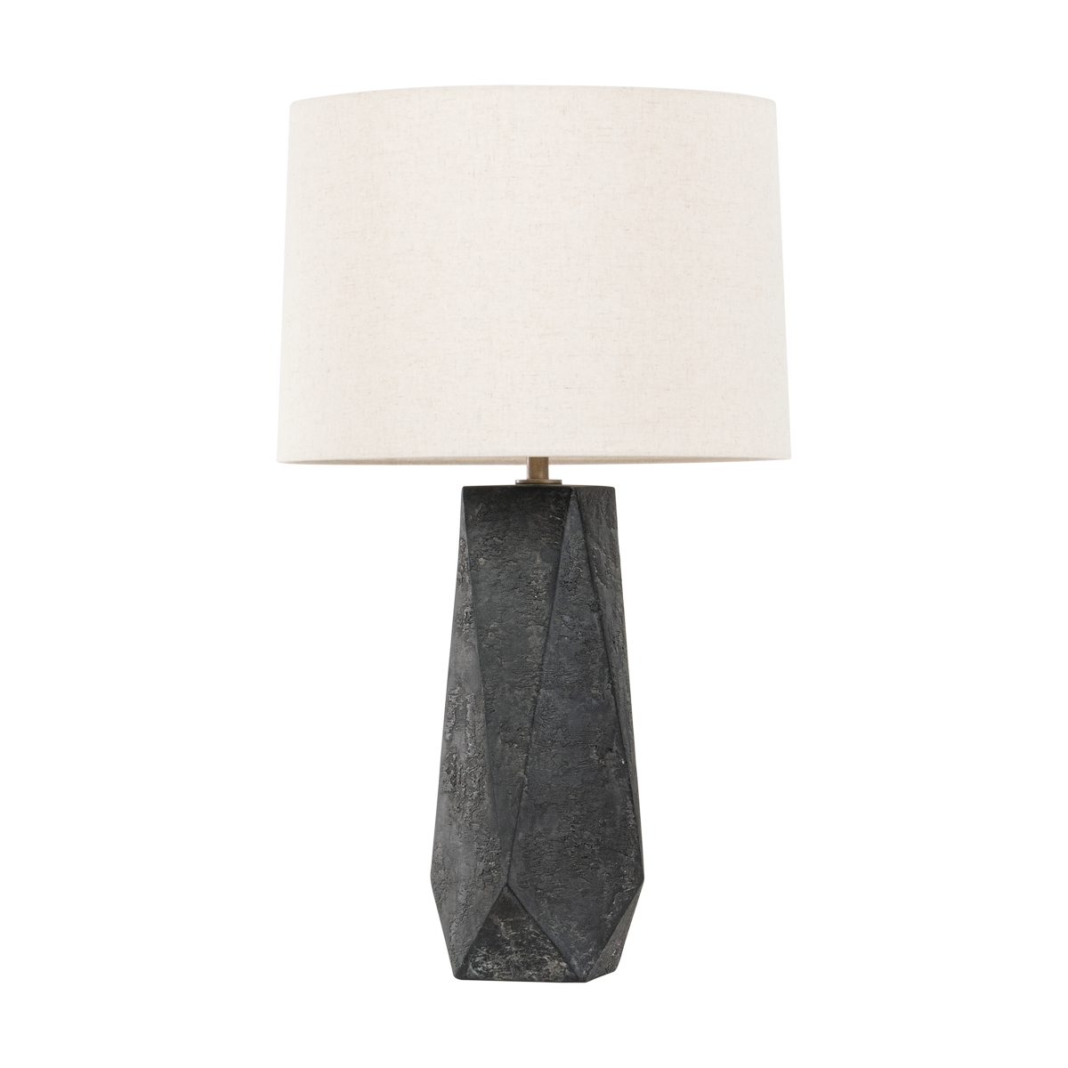 Coronado Table Lamp with Patina Brass/Ceramic Ash Black Finish