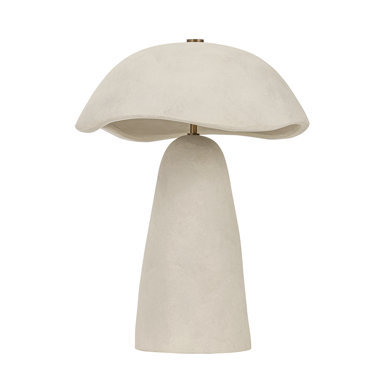 Soloma  TABLE LAMP with Patina Brass/Ceramic Artisan White Finish