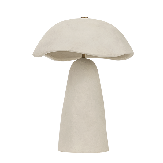 Soloma  TABLE LAMP with Patina Brass/Ceramic Artisan White Finish