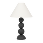 Miela TABLE LAMP with Forged Iron/Ceramic Black Motif Finish