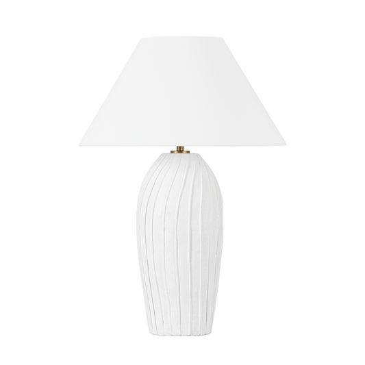 DEACON Table Lamp with PATINA BRASS/CERAMIC LOFT WHITE Finish