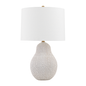 CRATER Table Lamp with PATINA BRASS/CERAMIC SATIN WHITE GOLD Finish