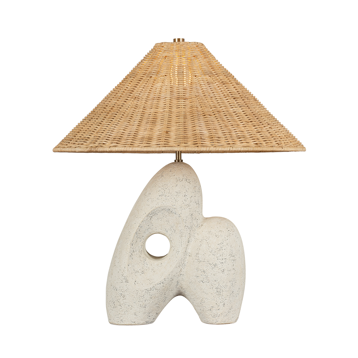 NAIRN Table Lamp with PATINA BRASS/CERAMIC RUSTIC BONE Finish