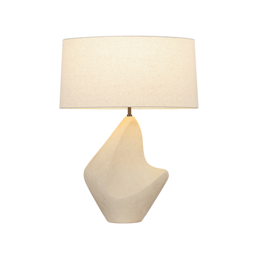 HUNTLY Table Lamp with BRONZE/CERAMIC IVORY BREAKSTONE Finish