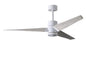 Super Janet three-blade ceiling fan. Multiple size and Finish options to choose from. Gloss White / Barnwood Tone Finish / 60 Inch