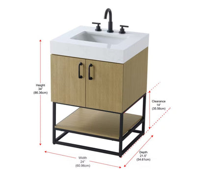 Caroline Collection 24 Inch Bathroom Vanity
