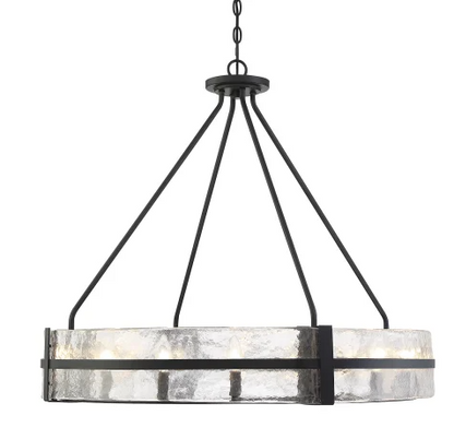 Hudson 8-Light Pendant in Matte Black