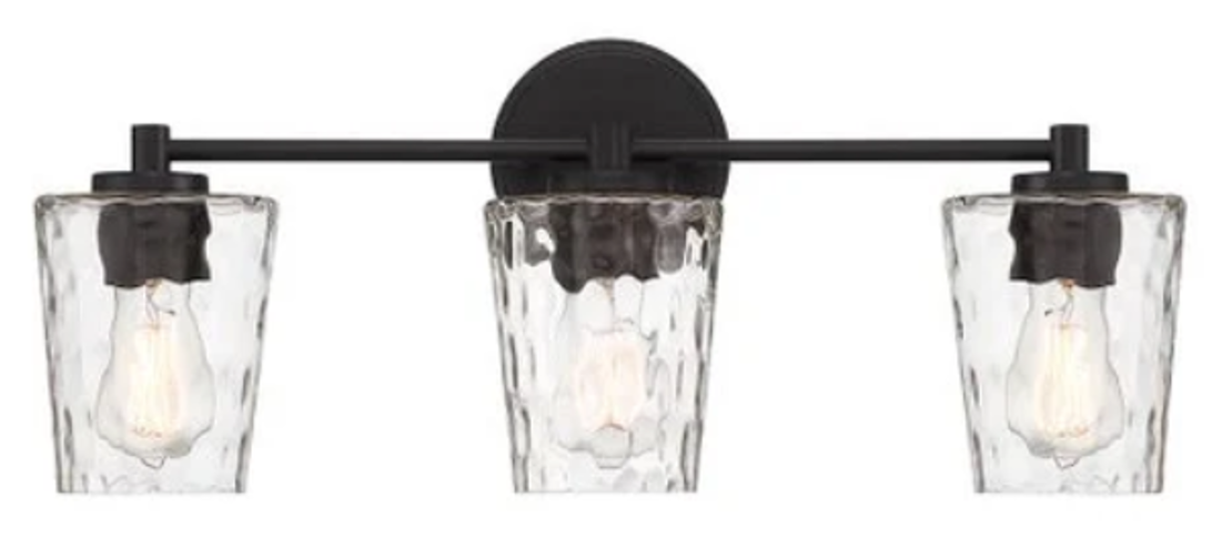 Ballas 3-Light Bathroom Vanity Light in Matte Black