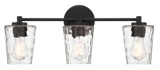 Ballas 3-Light Bathroom Vanity Light in Matte Black