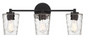 Ballas 3-Light Bathroom Vanity Light in Matte Black