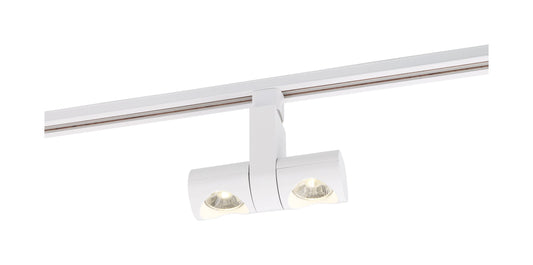 LED; 24 Watt Track Head; Dual Pipe; White; 36 deg. Beam Angle