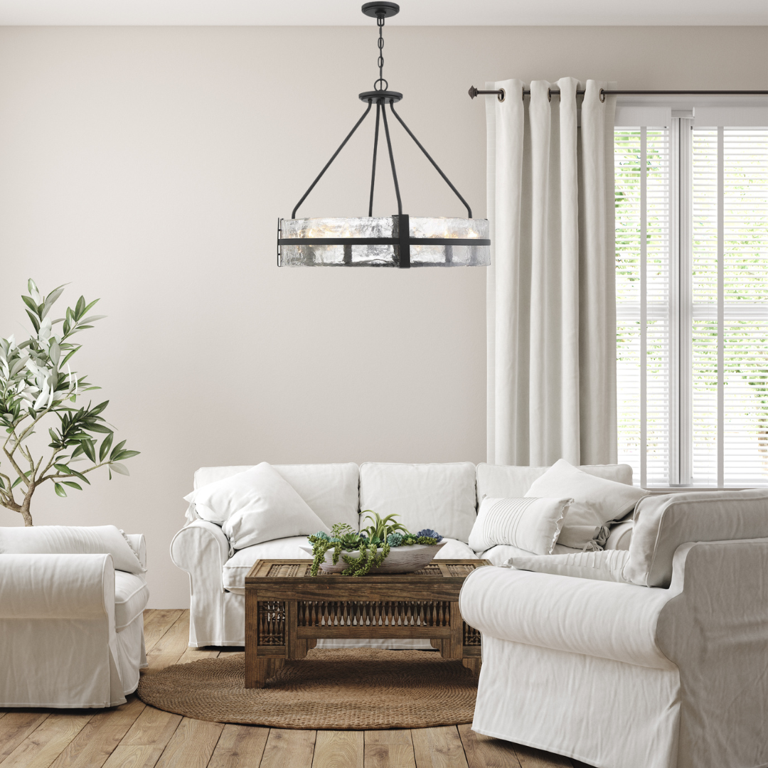 Hudson 8-Light Pendant in Matte Black