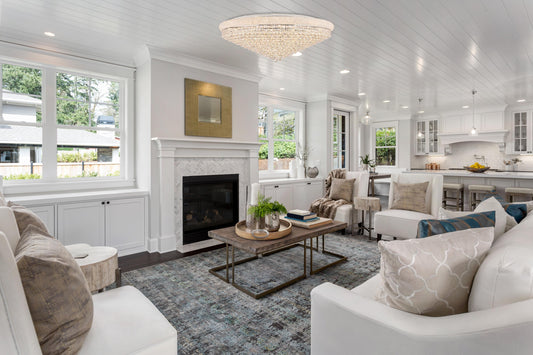 Primo 33 light Chrome Flush Mount Clear Royal Cut Crystal