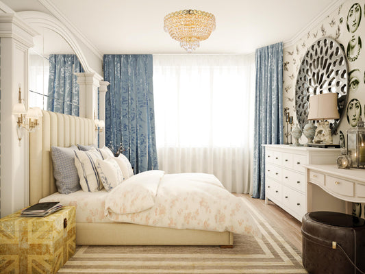 Century 4 light Gold Flush Mount Clear Royal Cut Crystal