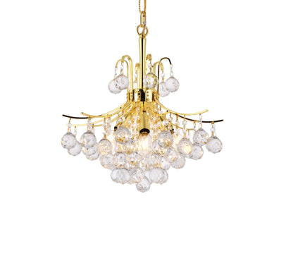 Toureg 6 light Gold Pendant Clear Royal Cut Crystal