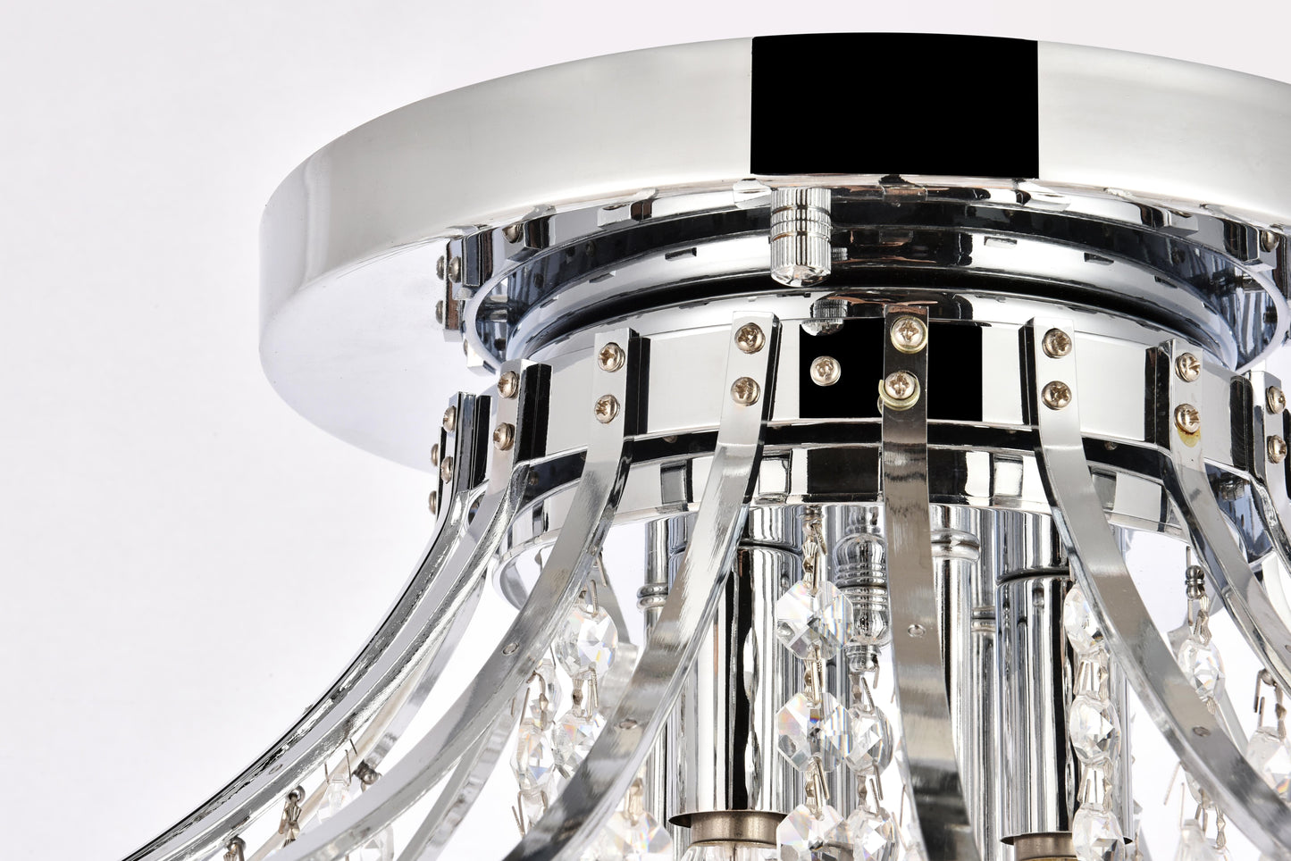 Toureg 6 light Chrome Flush Mount Clear Royal Cut Crystal