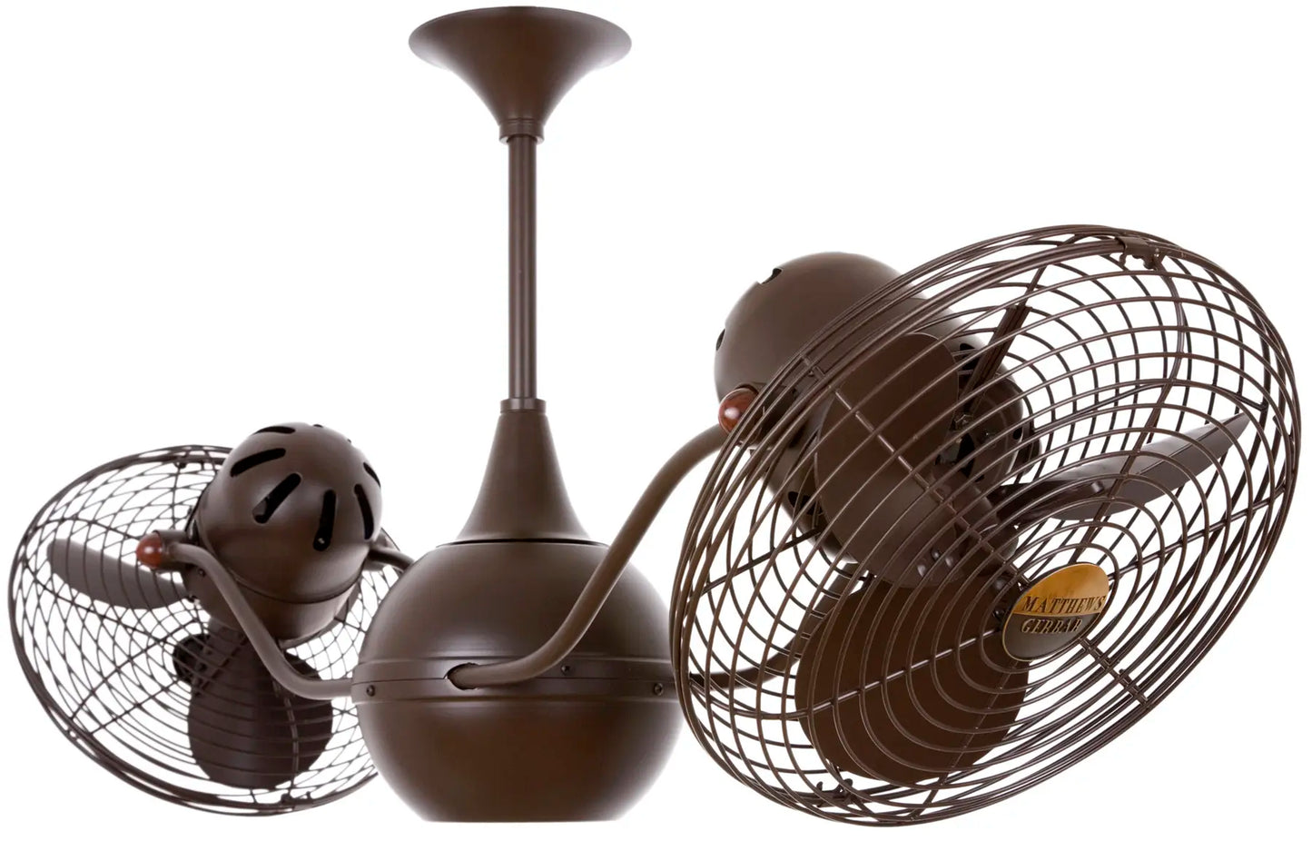 Vent-Bettina 360° dual headed rotational ceiling. Multiple Blade and finish options to choose from.