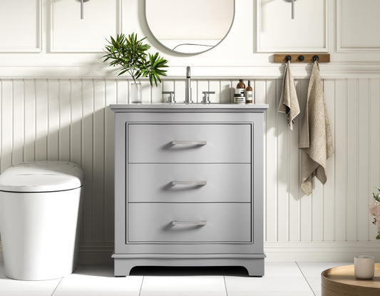 Knox 30 inch Single Bathroom Vanity in Grey