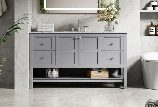 54 inch Single Bathroom Vanity in Grey