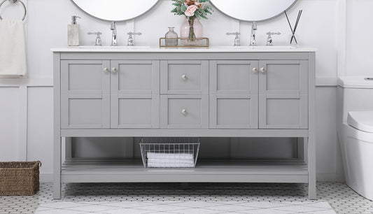 60 inch Single Bathroom Vanity in Gray