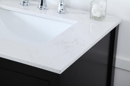 72 inch Double Bathroom Vanity in Black