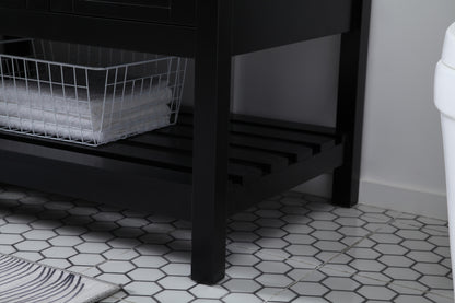 72 inch Double Bathroom Vanity in Black