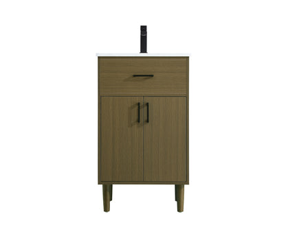 Chandler 20 inch Single Bathroom Vanity in Chestnut Brown