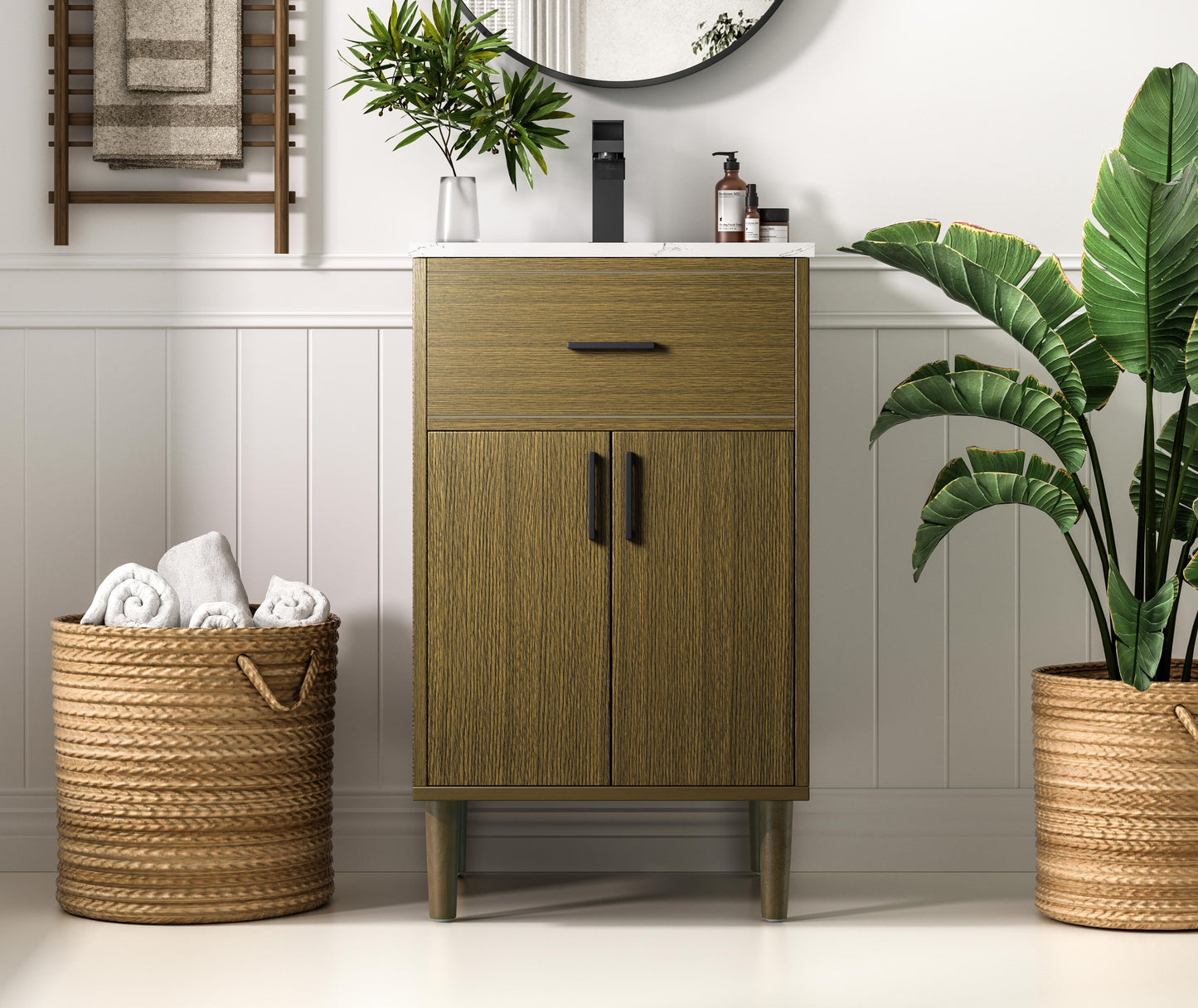 Chandler 20 inch Single Bathroom Vanity in Chestnut Brown