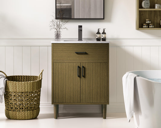 Chandler 24 inch Single Bathroom Vanity in Chestnut Brown