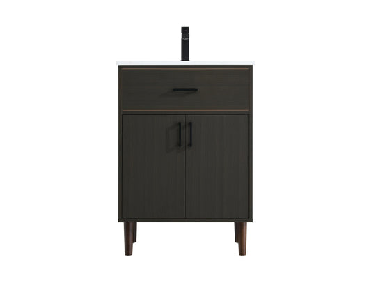 Chandler 24 inch Single Bathroom Vanity in Mocha Brown