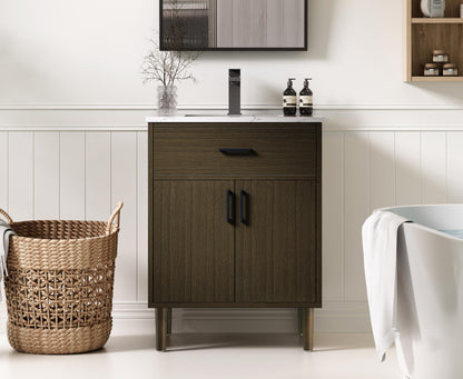 Chandler 24 inch Single Bathroom Vanity in Mocha Brown