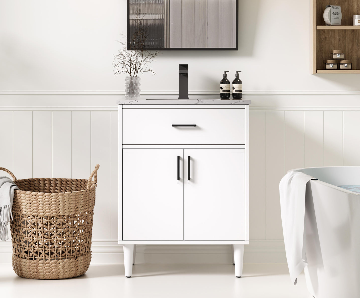 Chandler 24 inch Single Bathroom Vanity in White