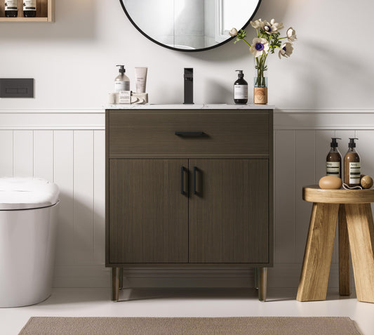 Chandler 30 inch Single Bathroom Vanity in Mocha Brown