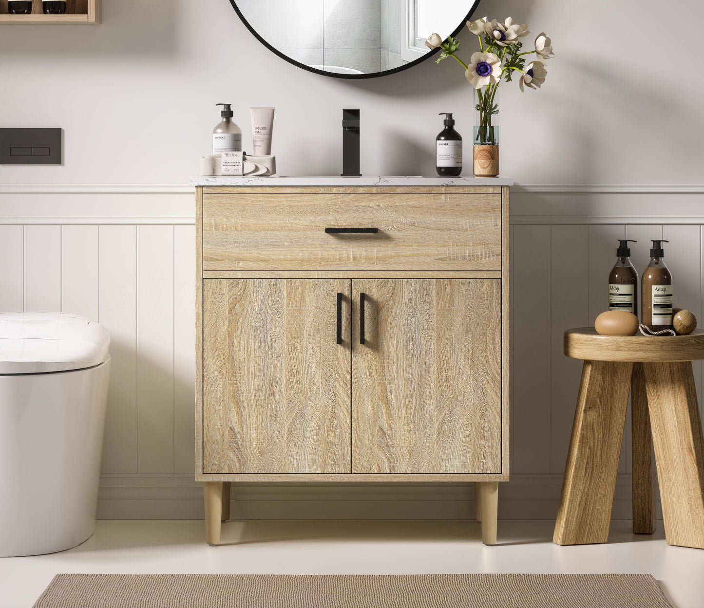 Chandler 30 inch Single Bathroom Vanity in Mango Wood