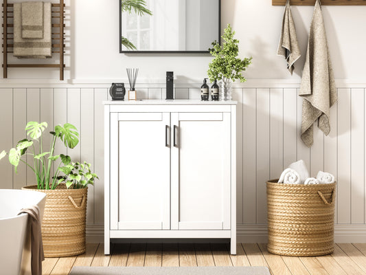 Finnley 30 inch Single Bathroom Vanity in White