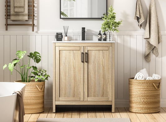 Finnley 30 inch Single Bathroom Vanity in Mango Wood