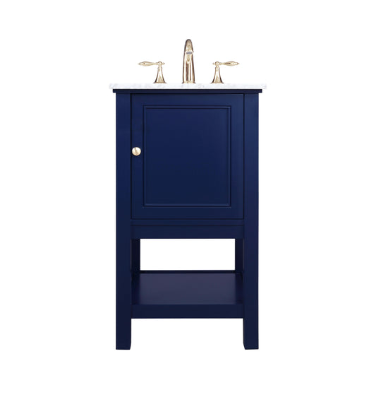 19 inch Single bathroom vanity in Blue