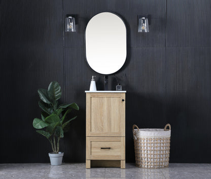 18 Inch Single Bathroom Vanity In Mango Wood